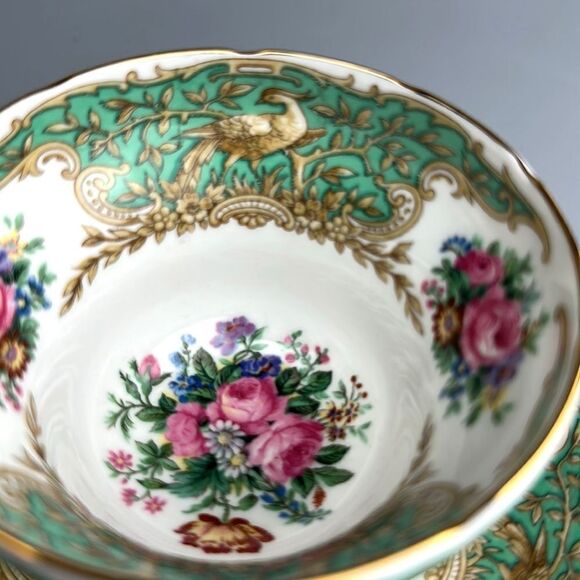 Vintage Coalport "MONTROSE Green" Tea Cup with Saucer Porcelain England - Picture 6 of 14